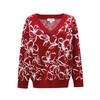 VEROMODA V-Neck Floral New Chinese Style Knit Sweater