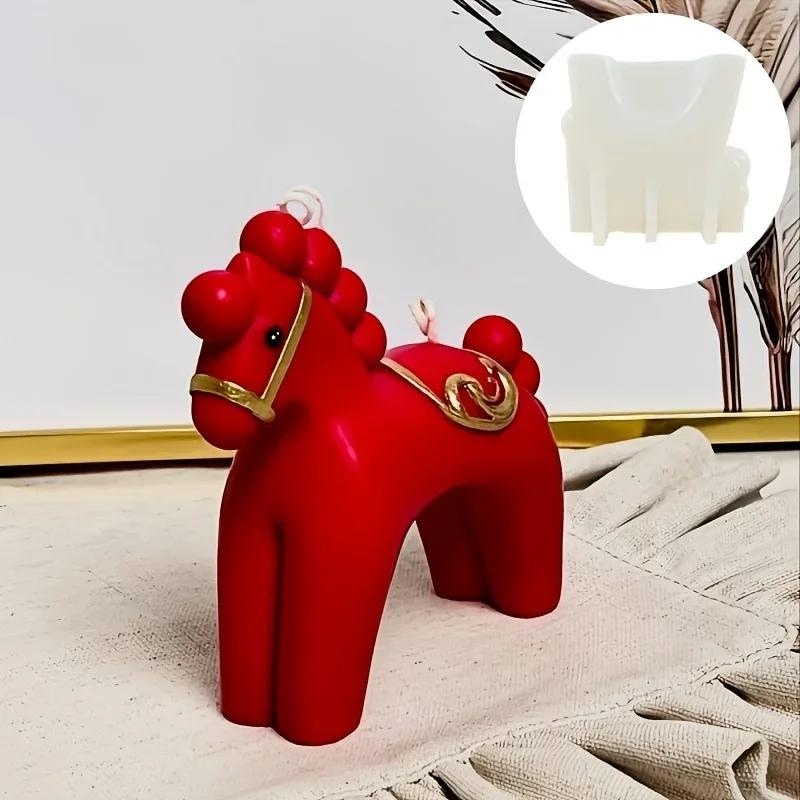 Latests Models Cute Horse Shaped Candle Silicone Mold Running Horse Shaped Resin Mould Holiday Gift Birthday Gift Horse Molds