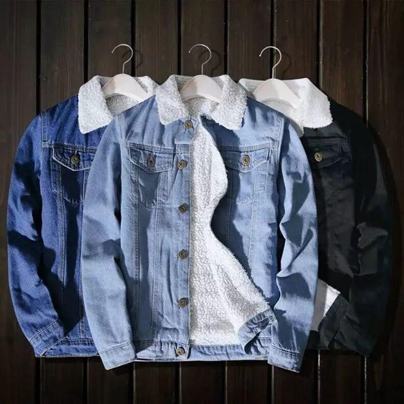 Men's Trendy All-Match Thick Winter Warm Velvet-Lined Denim Jacket