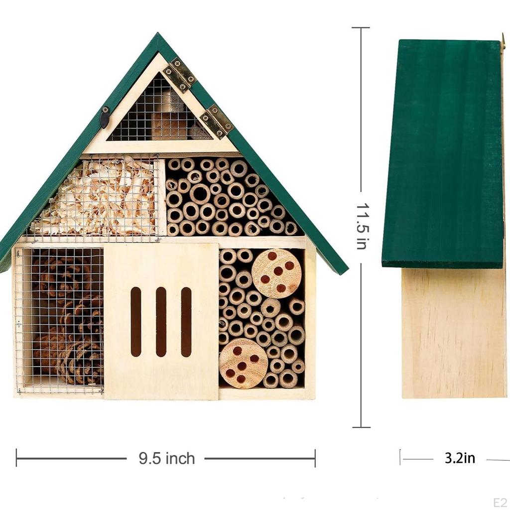 Hotel dla pszczół zapylający trociny odporny na warunki atmosferyczne biedronka motyl biedronka siedlisko dla ogrodu
