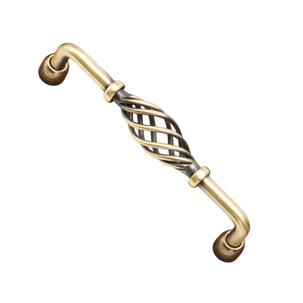 Decorative Antique Bronze Cabinet Handles Vintage Hardware Wardrobe Door Pullers Hollow Out Drawer Knobs Chest