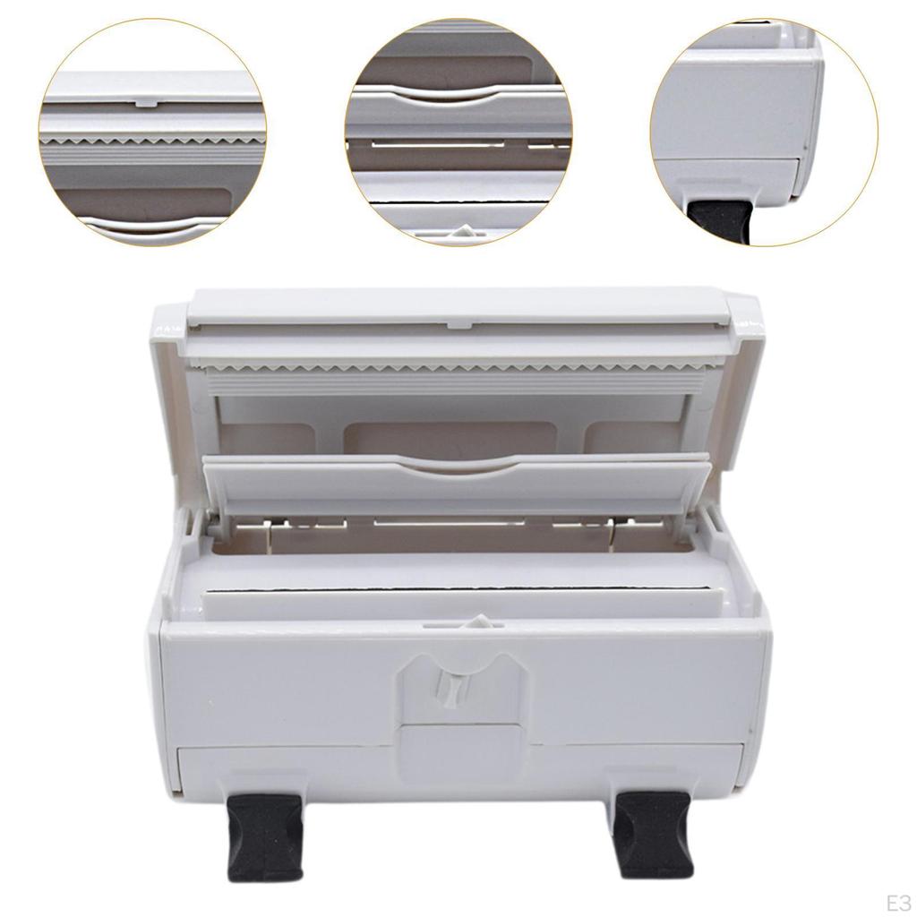 Distributeur de Papier Aluminium pour Cheveux avec Coupeur 6,7x3,9x3,9 pouces pour Salons de Manucure Outil de Coupe Polyvalent