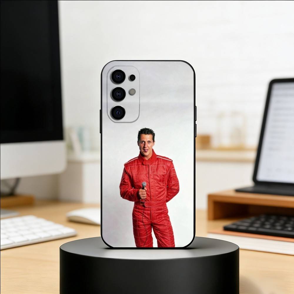 Racing Driver M-Michael S-Schumacher Phone Case Black Silicone Soft For Samsung S25,S24,S21,S22,S23,S30,Ultra,S20,Plus,Fe,Lite