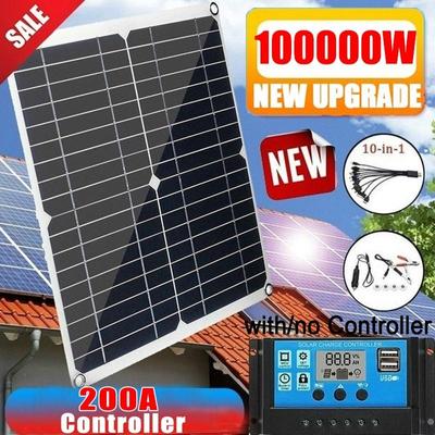 100000W 24V/12V divu izeju USB saules paneļa elastīga mono akumulatora uzlāde ar vadības paneli