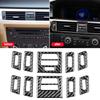 Kolfiber Central Luftkonditioneringsutblås AC-uttag Instrumentpanel Högtalare Panel Dekor M Tillbehör För BMW E90 E92 E93 3-serie