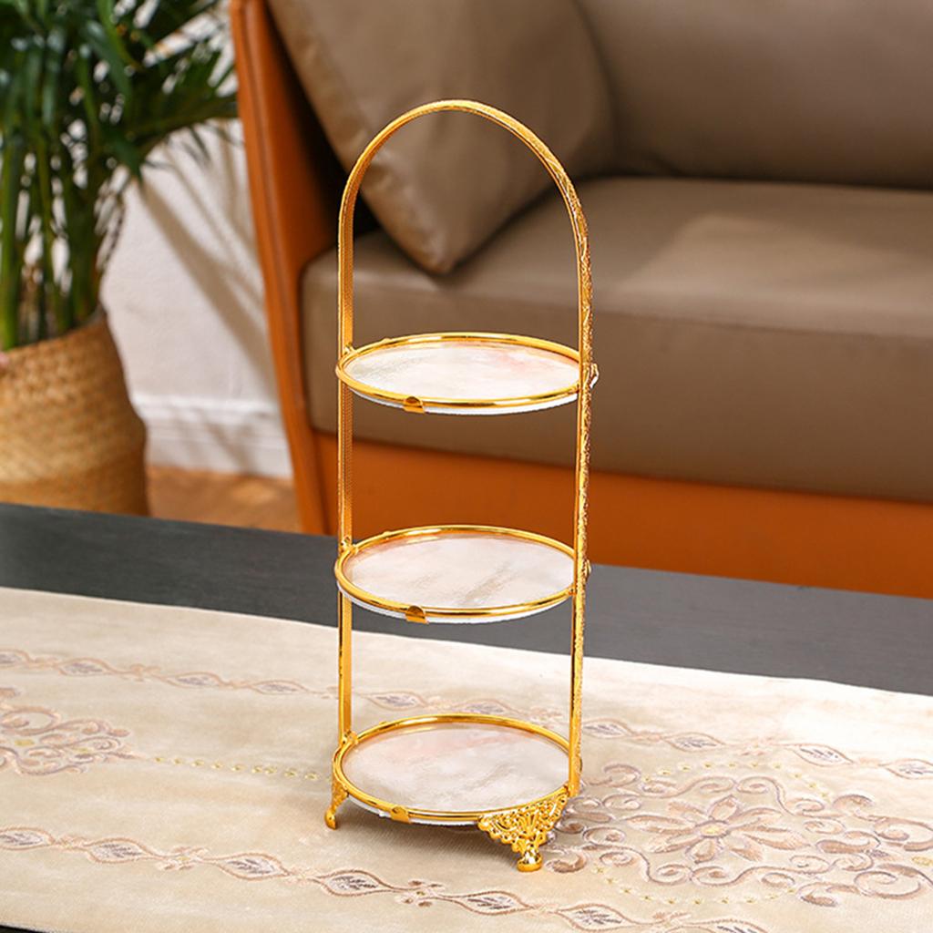 Iron Cake Stand Display Plate Decoration Luxury Display Tower Cupcake Stand for Tea Party Kitchen Dessert Cupcake Cookies