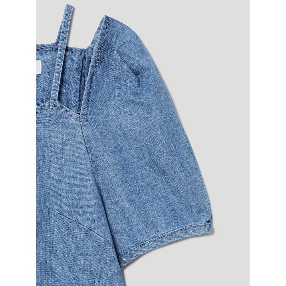 8seconds Denim Short Sleeve Mini Dress Sky Blue (114771Ay1Q)