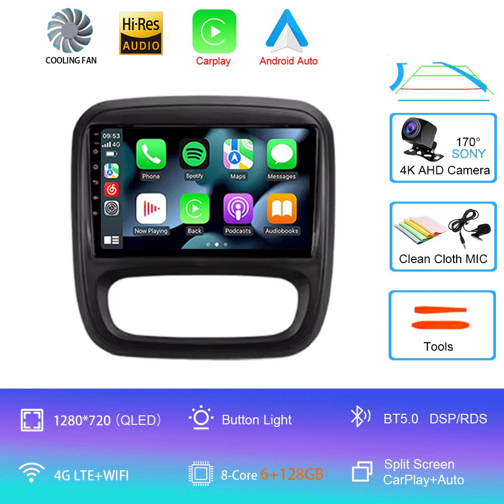Android 12 Car Radio GPS for Renault Traffic 3 2014 - 2021 Opel Vivaro B 2014 - 2018 Multimedia Video Player Navigation Carplay