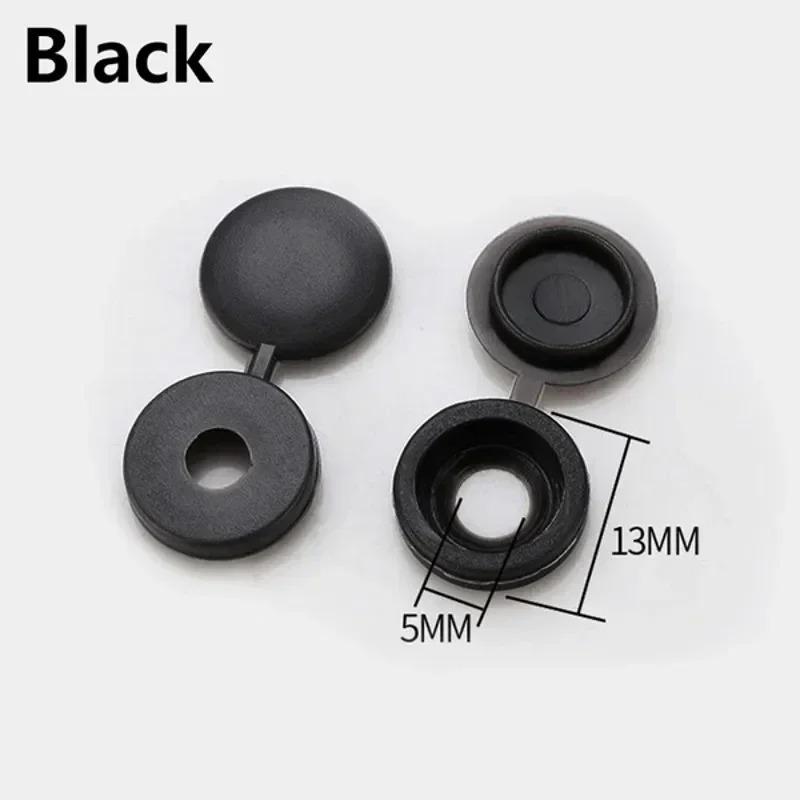 80pcs Nails Screw Caps Plastic Protective Covers Car Nuts Decorative Cover Self-tapping Screw Folding Cap Furniture Hardware