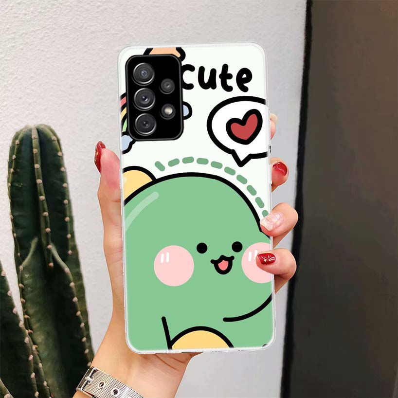 Dinosaur Cartoon Cute For Samsung Galaxy A51 A50 A71 A70 Phone Case A40 A41 A30 A31 A20E A21S A10 A11 A01 5G A6 A8 + A7 A9 Plus