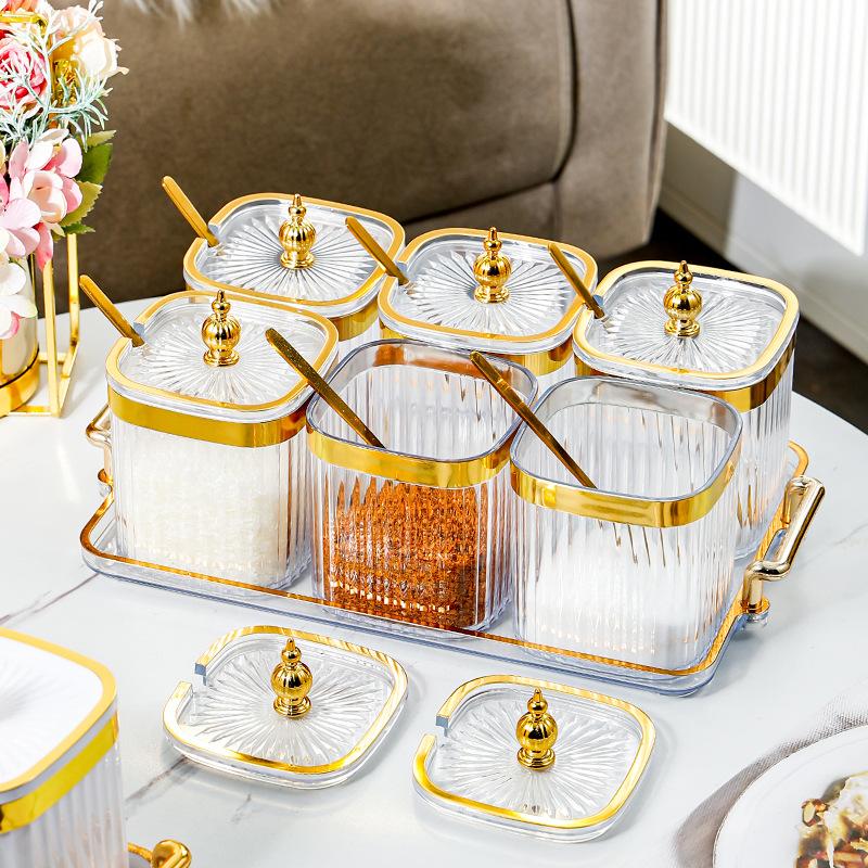 Spice Storage Box Home Kitchen High-end Peppercorn Condiment Seasoning Jar Food Grade Dry Material Sealing Jar Set