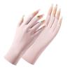 Summer Lightweight Women's Sun Protection Gloves for UV Protection, Nail Art, Electric Bike Riding, Cycling, Half-finger Ice Silk Gloves