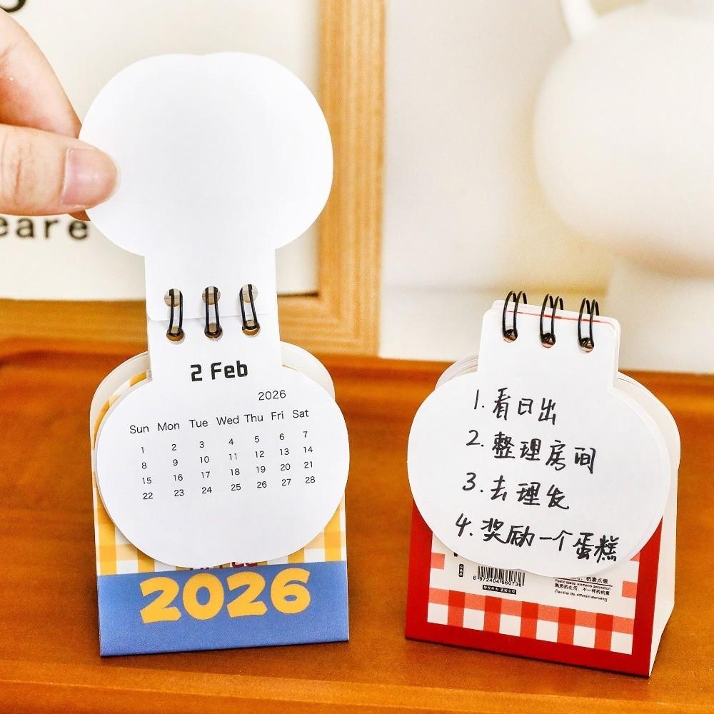 Mini Desktop Calendar Coil Binding Daily Planner Simple 2026 Desk Calendar  Gifts