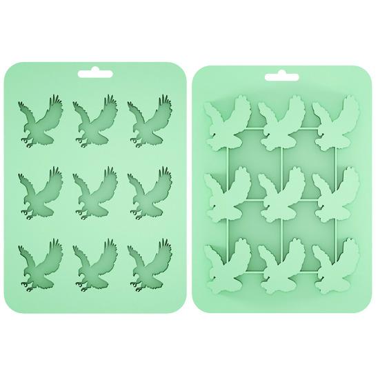 Silicone Eagle Ice Tray 9-Cavity Easy Release Chocolate Biscuit Mold DIY Creative Animal Shape Ice Cube Maker for Kitchen Baking