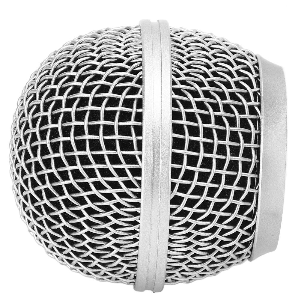 Microphone Grill Metal Accurate Microphone Replacement Head with Built in Blowout Prevention Cotton for Singing