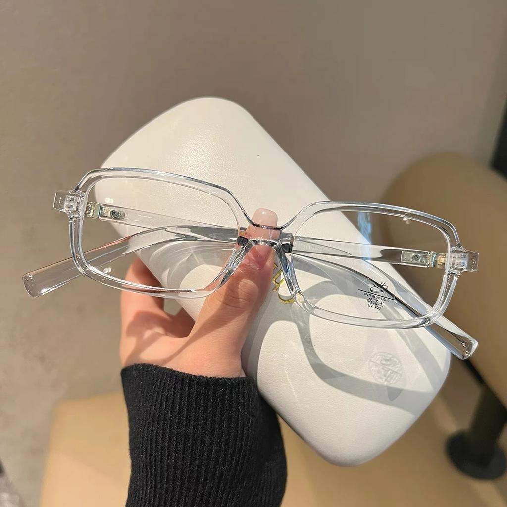 Korean Square Frame Leopard Print Glasses New Black Rectangle Frame Women Men Vintage Fashion Trends Eye Protection Eyewear