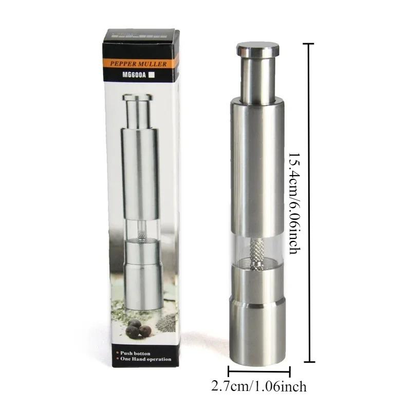 Stainless Steel Mini Small Grinding Hand Crusher Spice Pepper Coarse Salt Hand Seasoning Bottle Spice Grinder