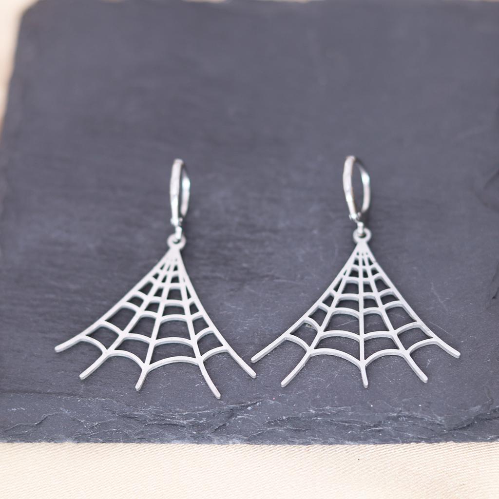 Kinitial Stainless Steel Death Moth Sun Moon Snake Mushroom Cactus Hamsa Hand Horse Earrings For Women Trendy Piercing Jewelry
