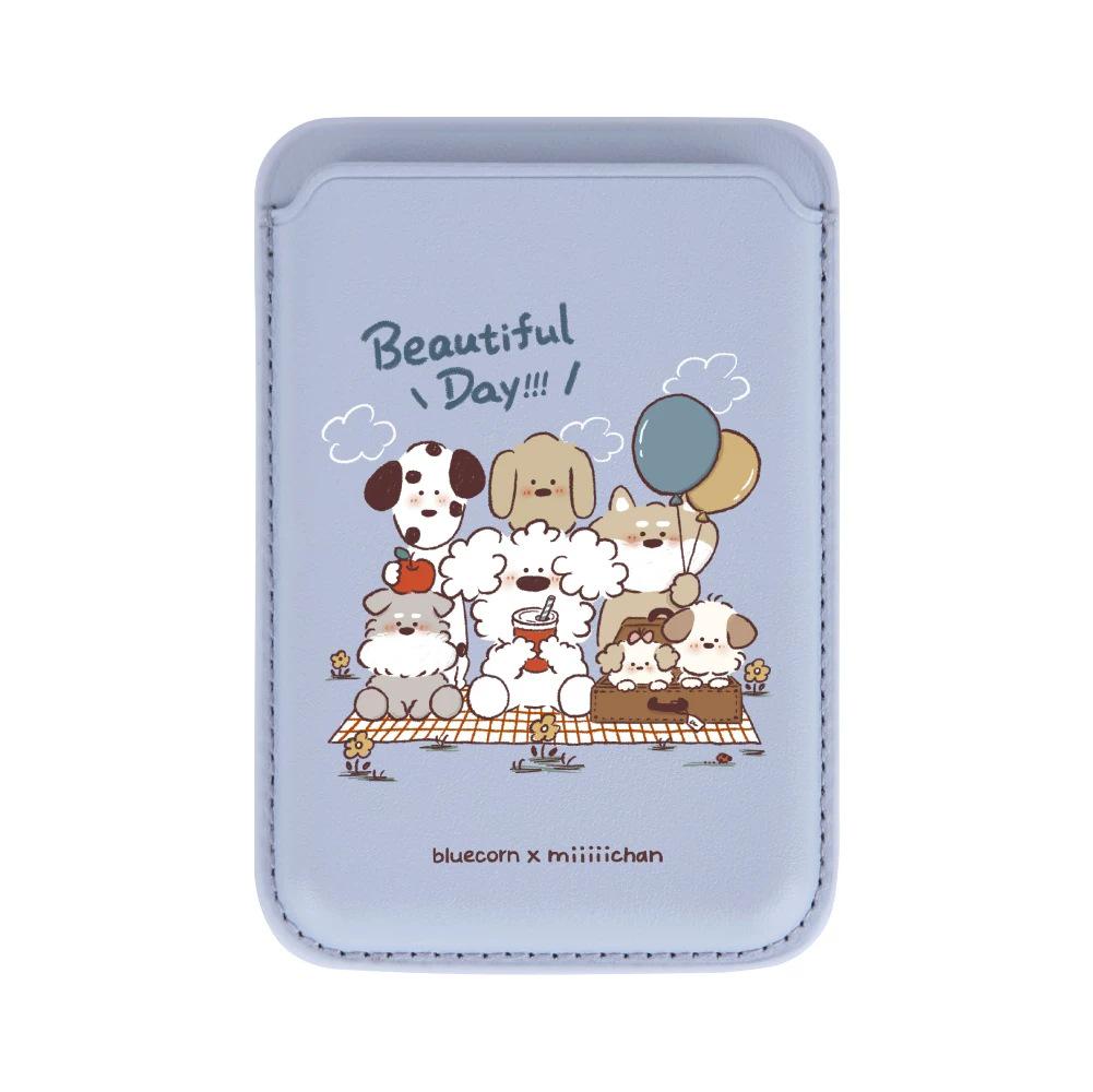 Cartoon Animals MAGsafe Leather Card Holder for Apple Phone Case Single Card Holder