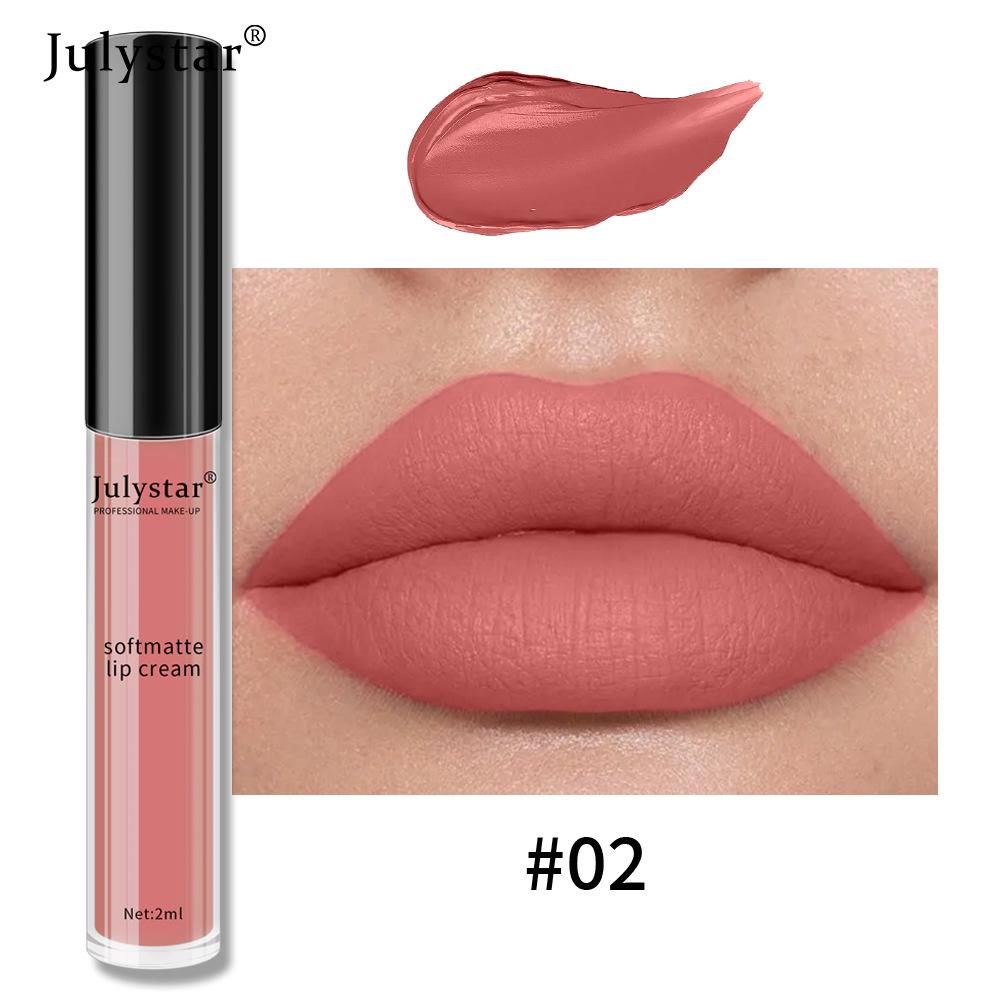 Makeup Matte Lip Glaze Liquid Lipstick Women's Velvet Matte Surface Lasting Non-stick Cup Lip Gloss