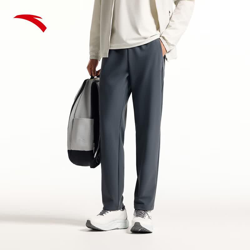 ANTA Men s Brushed Knit Straight-Leg Track Pants XL