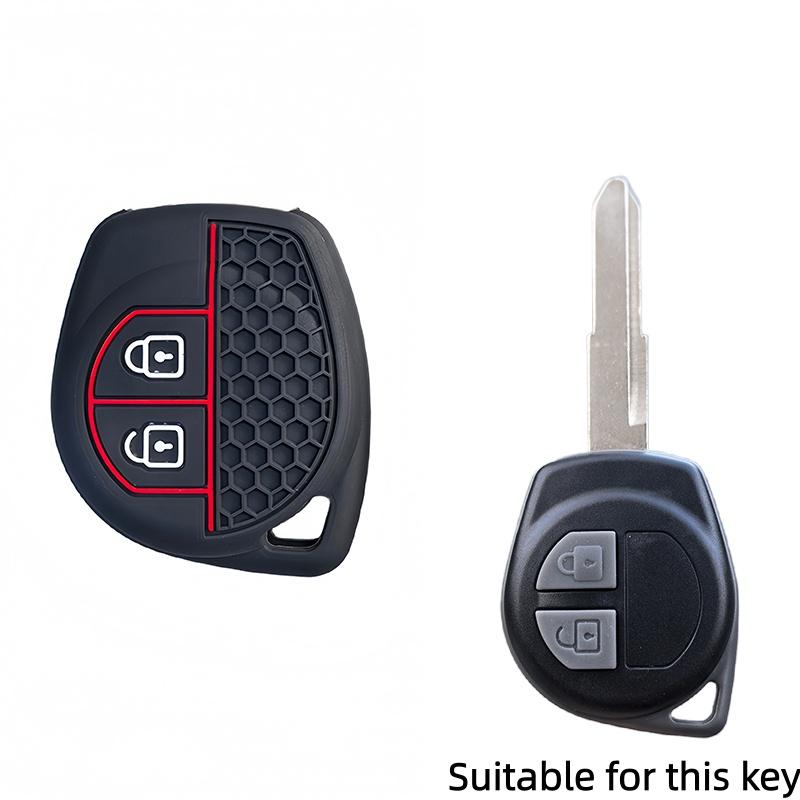 Silicone Key Case Keychain Full For Suzuki Celerio Swift Grand Vitara Sx4 Silicone Key Case Cover Fob Shell Holder Accessories