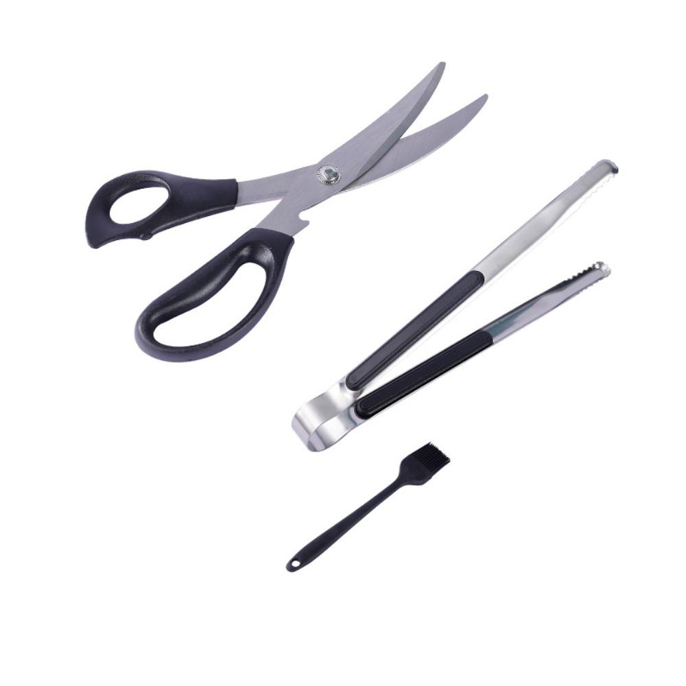 

Food Grade Barbecue Scissors Heat Resistant Steak Clamps Food Tongs For Home Kitchen Cooking чёрный
