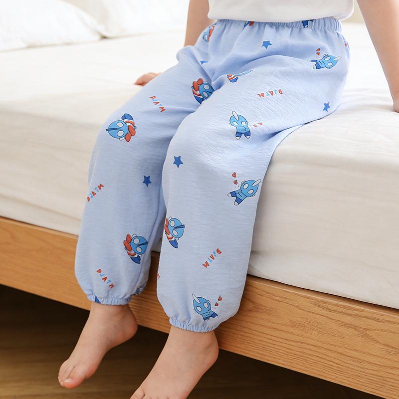 

Children s Spring/Summer Mosquito Repellent Pajama Pants - Lightweight, Cute, Loose Fit for Boys and Girls 100 cm
