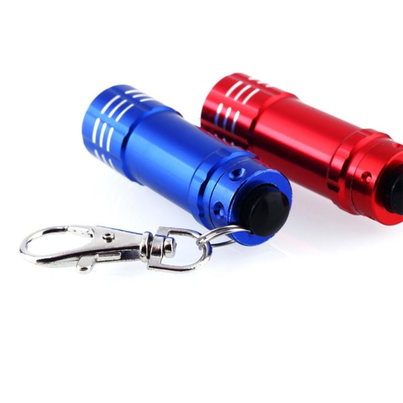 Lightweight Mini 3 LED Flashlight With Detachable Keyring Aluminum Body Waterproof Construction For Camping Essential