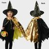 Dressing Up Kids Halloween Cloak Hat Set Pointed Hat Children Halloween Costume  Girls Boys