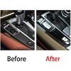 For BMW 7 Series Silver Aluminum 09-15 Trim Console Gear Shift Side Button Cover