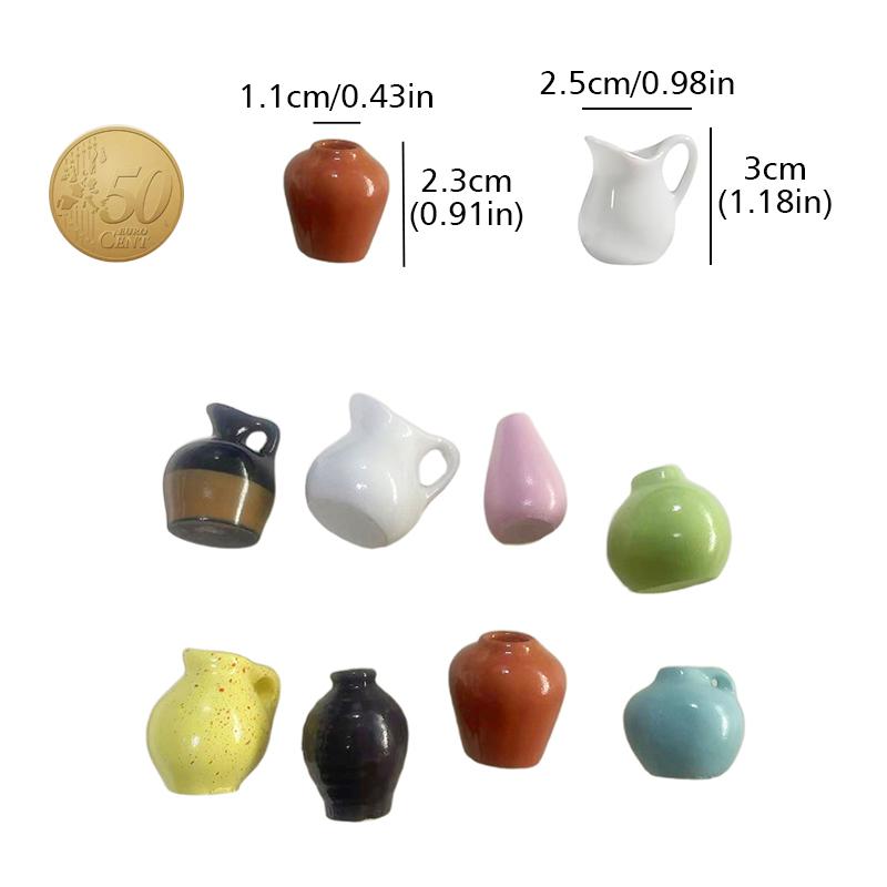 1 sada Magnetky na lednici Samolepka Domácí potřeby Pryskyřičná nálepka na lednici Mini magnetická váza 3D 3/5/8/12ks