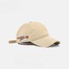 Retro Versatile English Small Leather Baseball Cap Women Casual Versatile Baseball Cap Men Soft Top Cuckold Simple