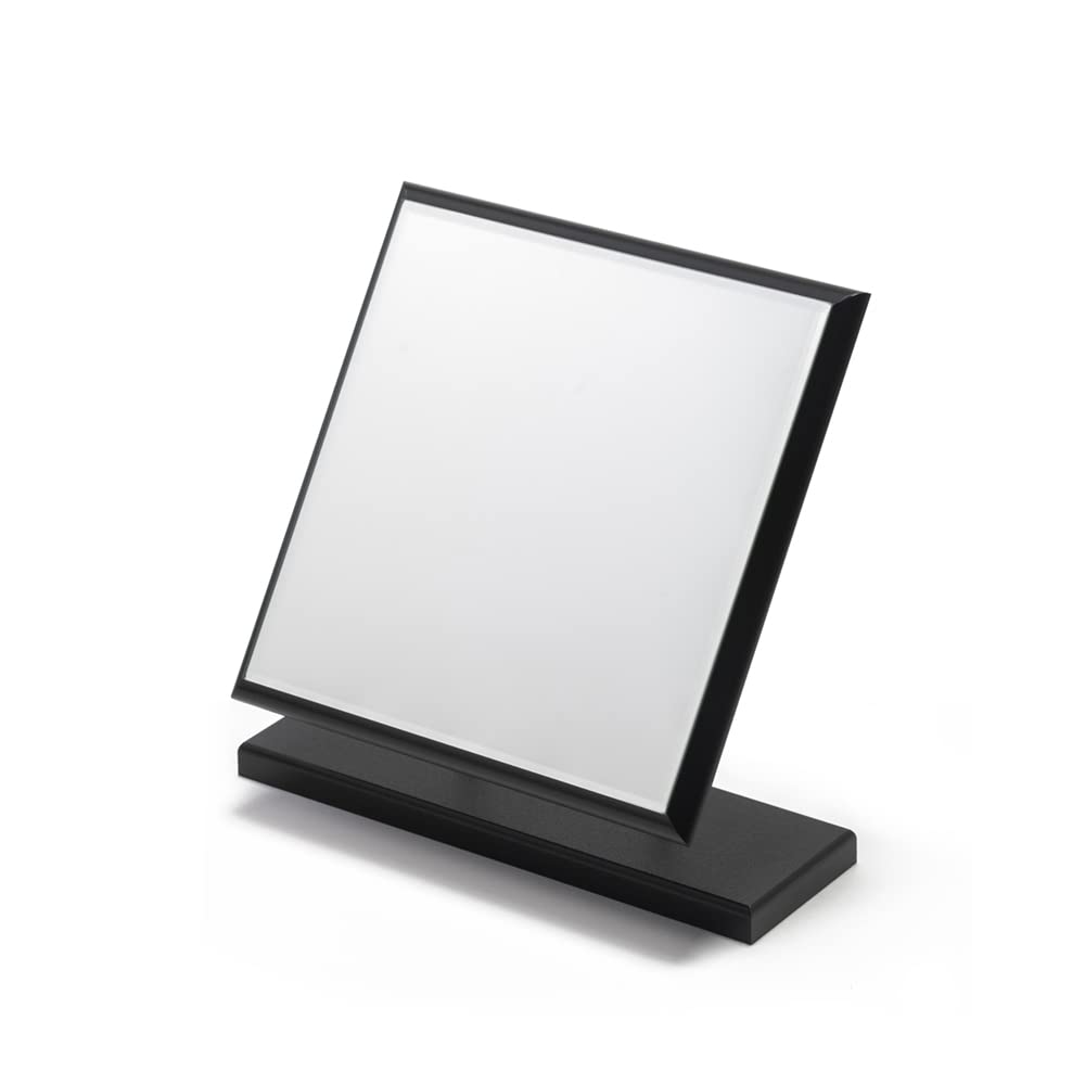 HORIUCHI MIRROR Easy-to-use Tabletop Mirror, Wood Stand Mirror, Medium Size, Black, Makeup Mirror, Gift