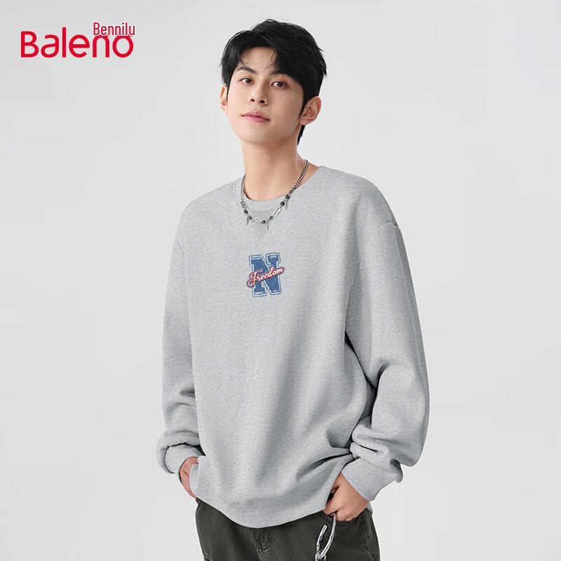 Baleno Men's Retro American Style Crewneck Sweatshirt