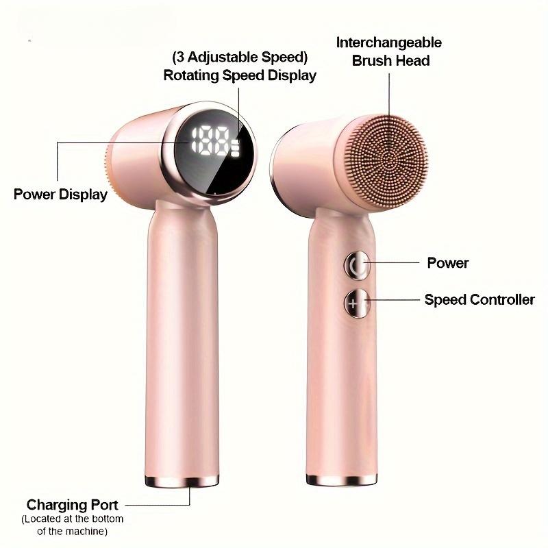 6-in-1 Elektrische Gesichtsreinigungsbürste – Tiefenreinigung der Poren, Peeling & Massage – 6 austauschbare Bürstenköpfe Wasserdichte & wiederaufladbare Reinigungsbürste