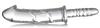 Battle Rammer 20 X 4.5 Cm Glass Dildo with Handle - Master Series - Glass Dildos