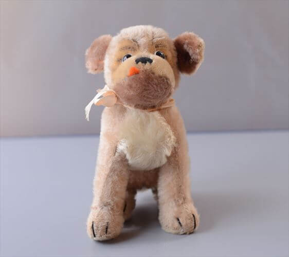 Steiff Sitting Dog Mopsy Plush Steiff Doll Antique 1960s-1977 German-made Toy, Figure, Vintage_ig4884