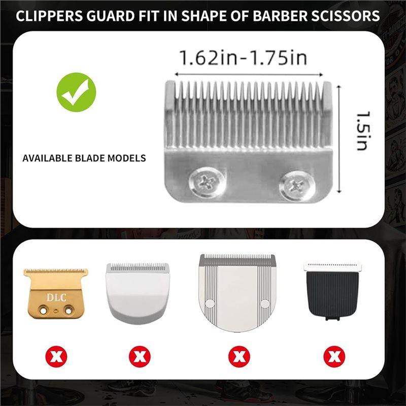 Professional Clipper Guard Set(10 Pack), Black, For Most Hair Clippers, 1/16 Inch To 1 Inch
