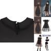Wednesday Addams Rodzina Addamsów Cosplay Czarna Sukienka Mundurek Taneczny Impreza