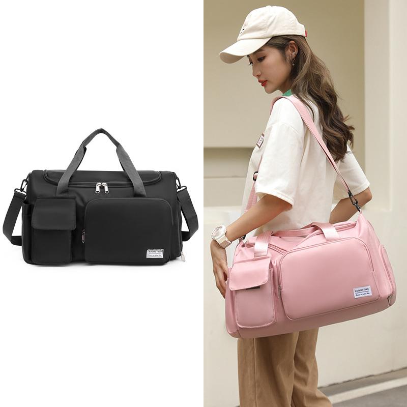 Unisex Travel Gym Duffle Bag, Independent Shoe Compartment Wet Dry Separation Sports Luggage, Weekend Overnight Handbag