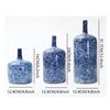 Blue Ceramic Vase Kiln-transformed Porcelain Pot Flower Vase Flower Arrangement Accessories Terrarium Home Decoration
