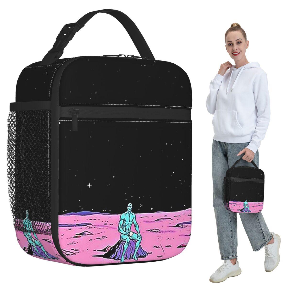 (Fixed) Dr. Manhattan Sitting On Mars (comic) Insulated Lunch Bag for Kids School Cooler Thermal Food Box Tote Lunch Boxes One Size