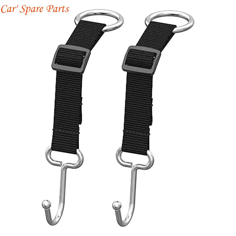 Y4UA Pair Adjustable Car Seats Headrest Hook Heavy Duty Utility Holders Heavy Duty Car Headrest Bag Hook for Bags & Purses