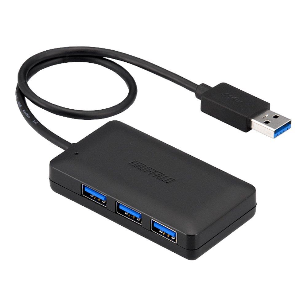 

iBUFFALO hub 4 port type with magnet Black PS4 operation BSH4U22U3BK USB3.0 [PlayStation4, confirmed]