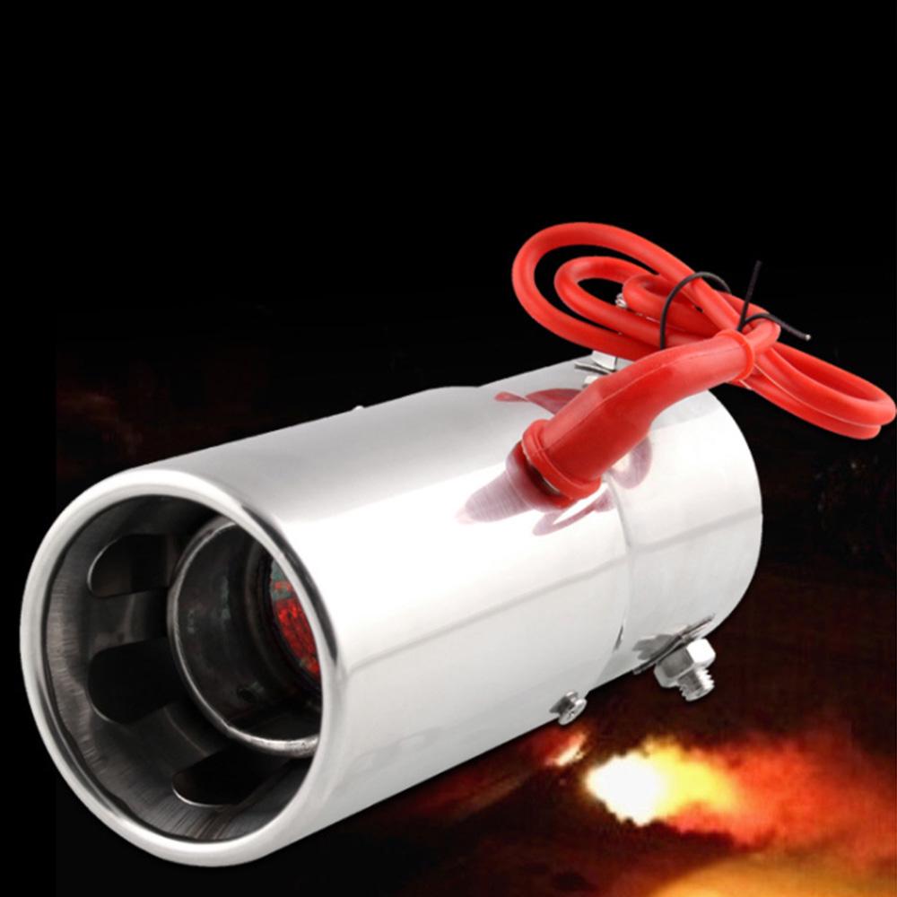 Punta de silenciador de tubo de escape Spitfire LED Luz roja Llama Punta de cola de autom/óvil universal 30 a 63 mm