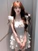 Summer Xiaofei Sleeve Design Dress Sweet and Gentle Cake Fluffy Dress Korean Version Pure Desire Short Skirt