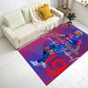 Green Sports Poster Design Customizable Name Area Rug Suitable for Bedrooms Hallway Entryway Outdoor Antislip Carpet Anime Office Decor