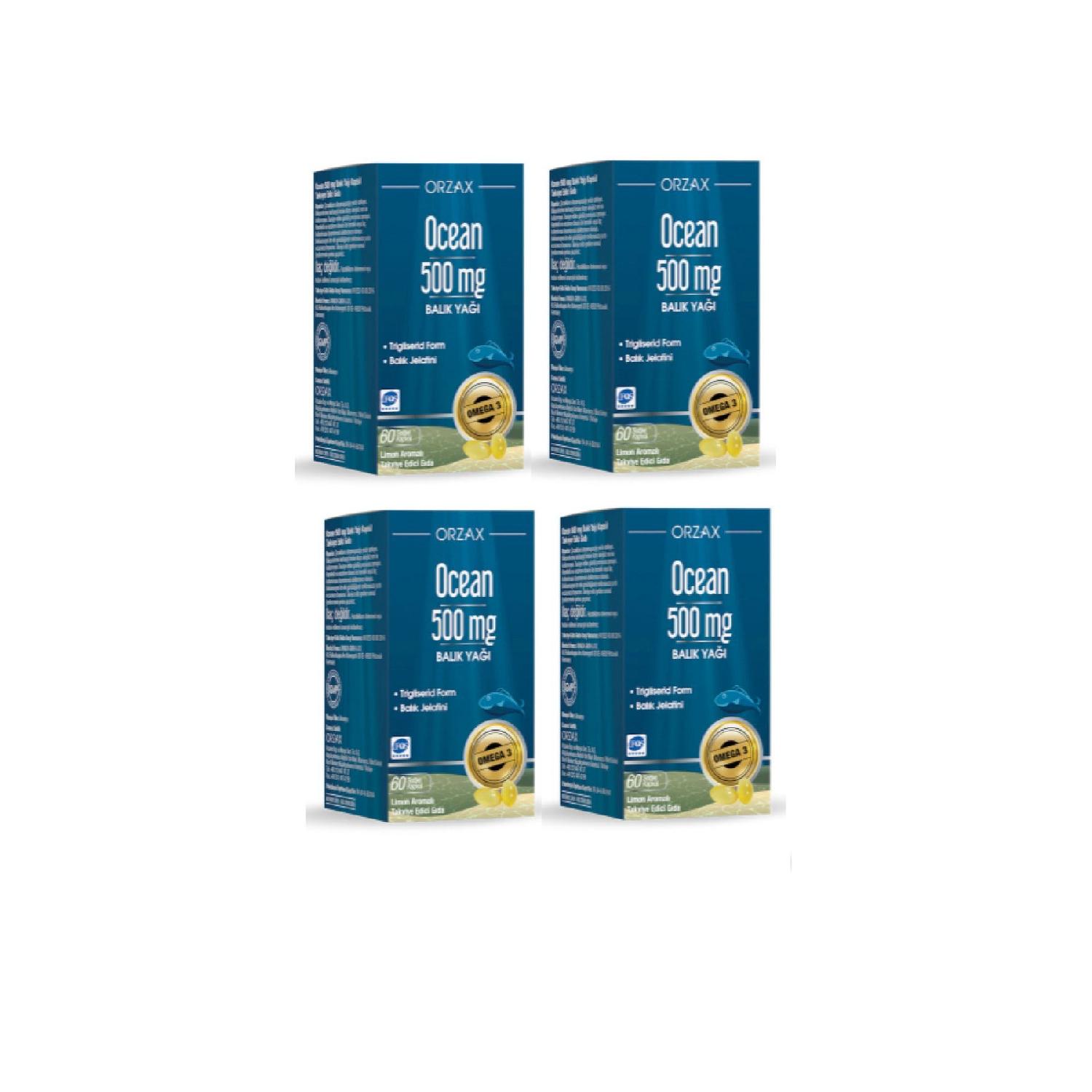 

Pure Fish Oil Omega 3 500 Mg 60 Capsule 4 Pieces With Lemon Flavored