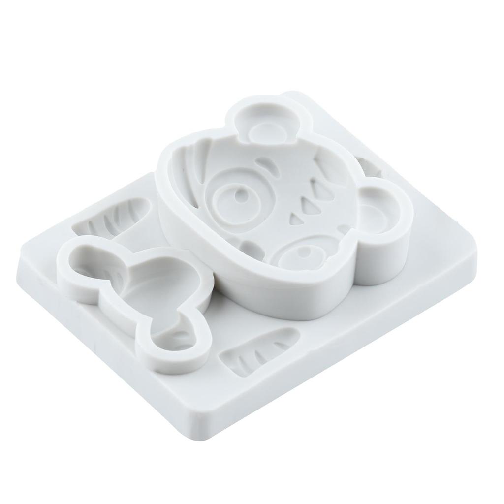 Tiger Silicone Molds Woodland Animal Fondant Mold Cake Decorating Tools Cupcake Topper Chocolate Candy Craft Gum Paste Polymer Clay